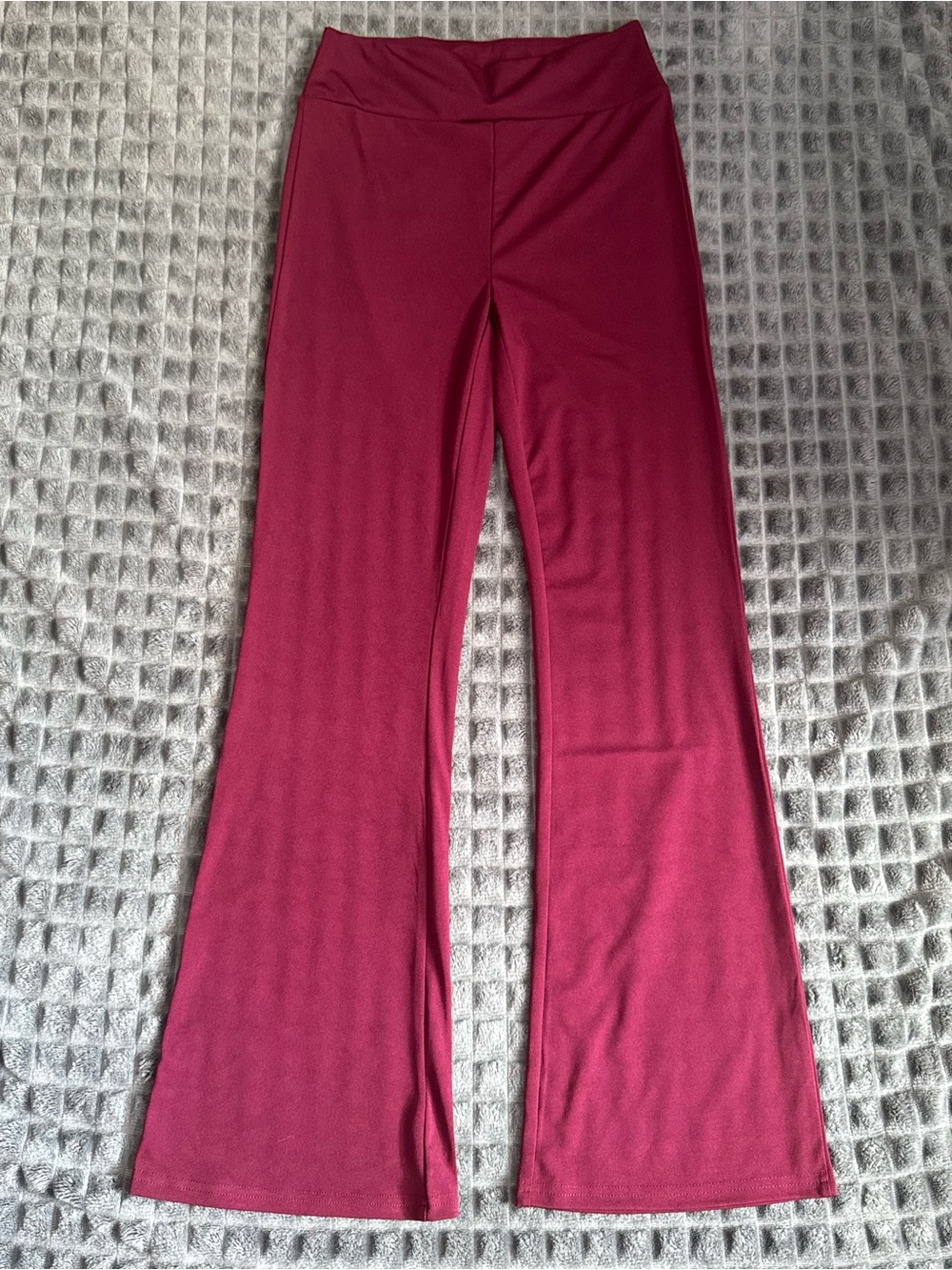 2/$20 NWT Small Maroon Purple Wide-Leg flair Lounge Yoga Office Dress Pants (B8) - Picture 2 of 3